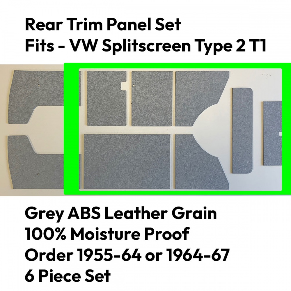 Split Screen Rear Trim Panel Set ABS Grey